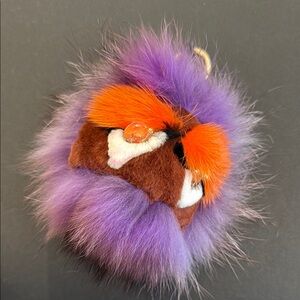 Colorful Furry Keychain Accessory